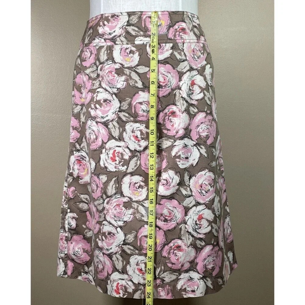 Vintage Jackpot Skirt Carli Gry Straight NWT New Brown Pink Size 4 -US 12/14 - Picture 3 of 12